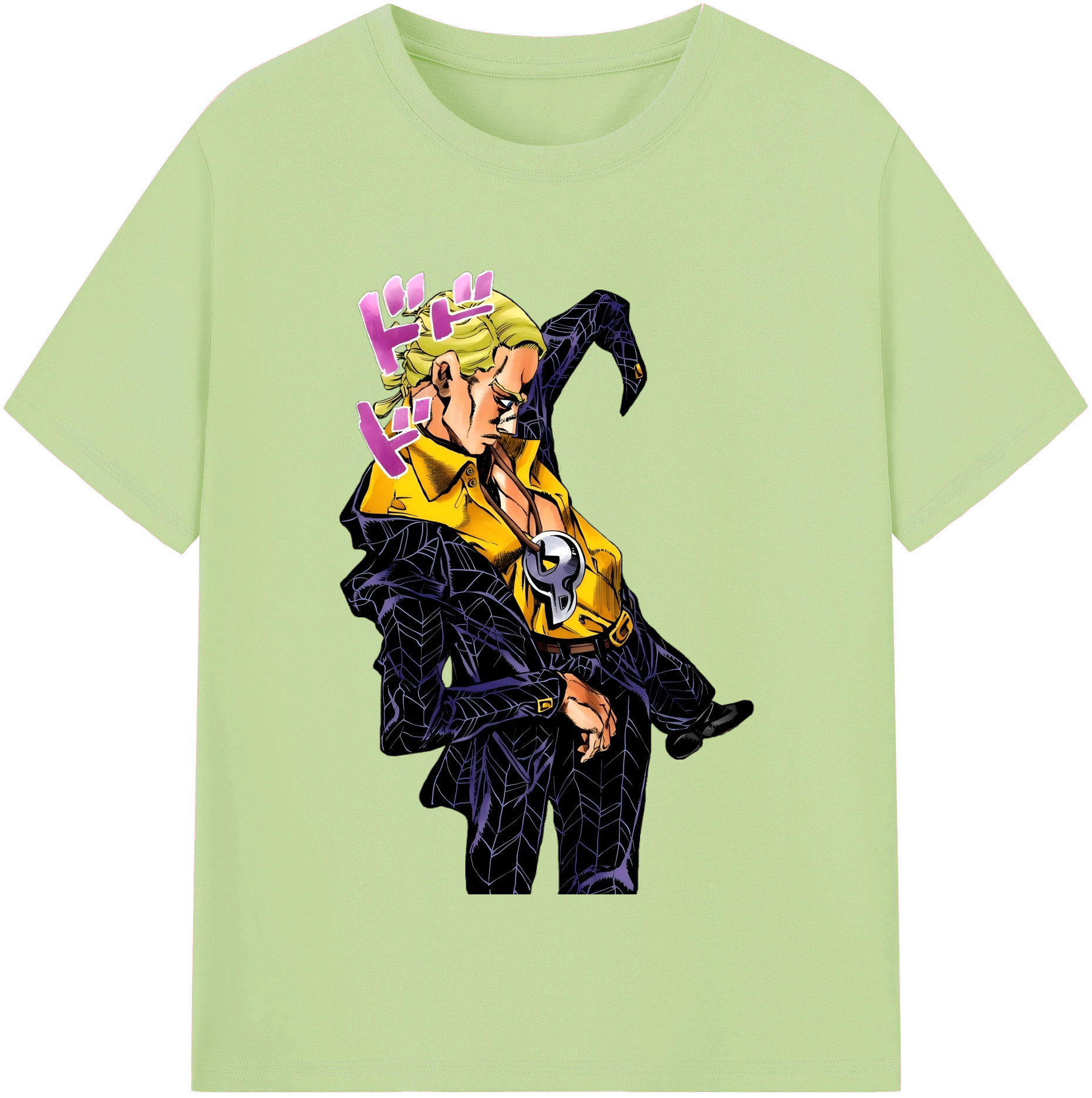 （画像用） ジョジョの奇妙な冒険 プロシュート JoJo's Bizarre Adventure Prosciutto 綿100％半袖Tシャツ（フロントプリント）